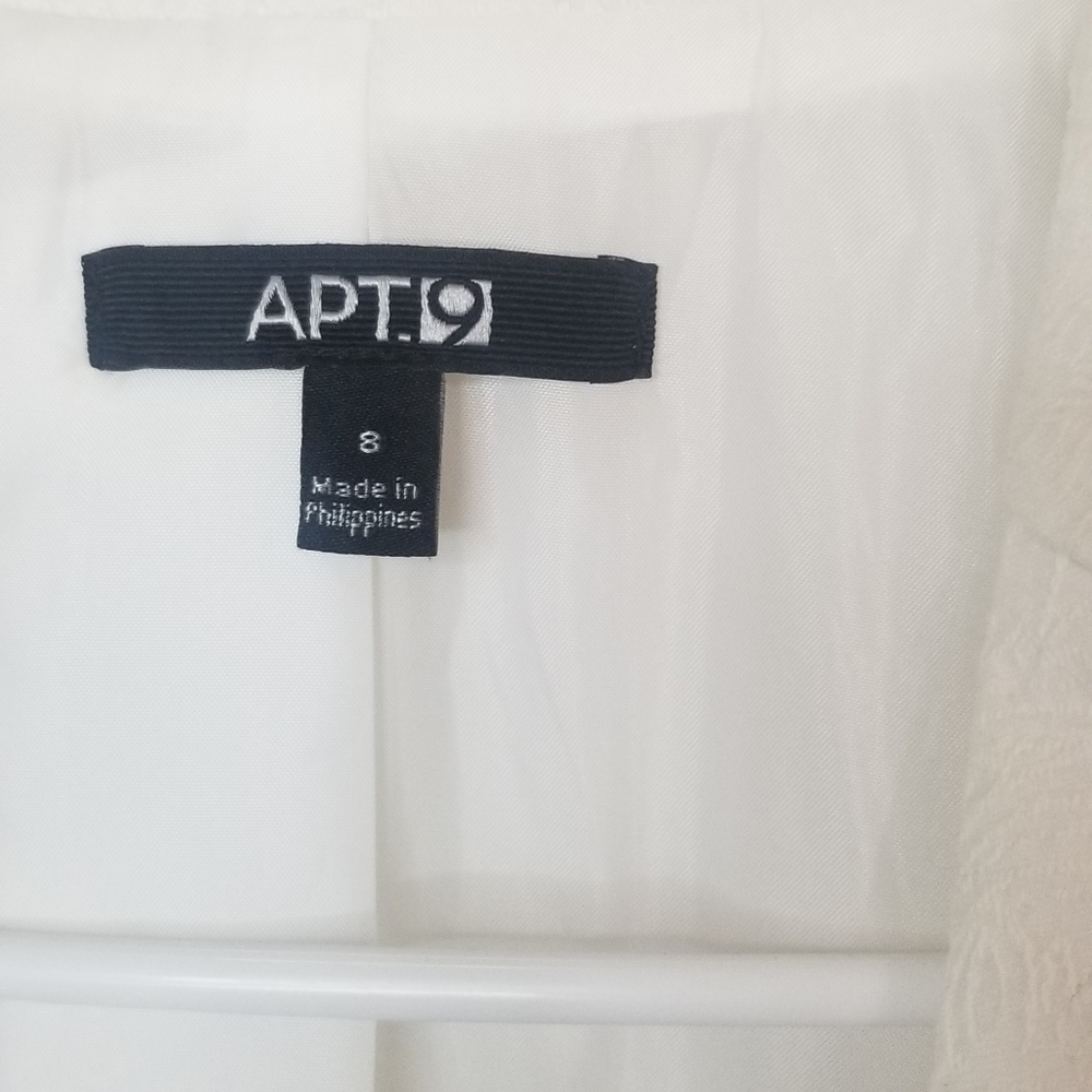 Apt. 9 White Single-Button Textured Blazer - Picture 11 of 16